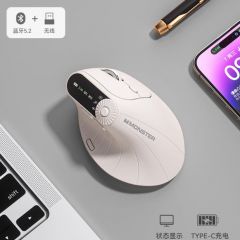 魔声M2pro双模人体工学垂直鼠标无线蓝牙台式笔记本办公轻音静音