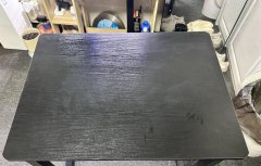 闲置木桌，80x60x75cm，面板15mm厚，黑色桌面搭配